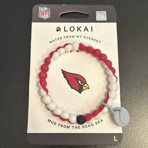 Lokai NFL Arizona Cardinals Football Bracelet Wrist Band. New on Card! Size L
